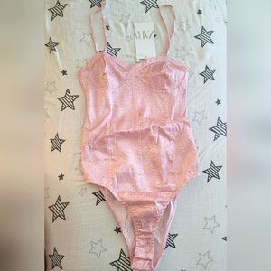 NWT Zara Pink Bodysuit size small in pink